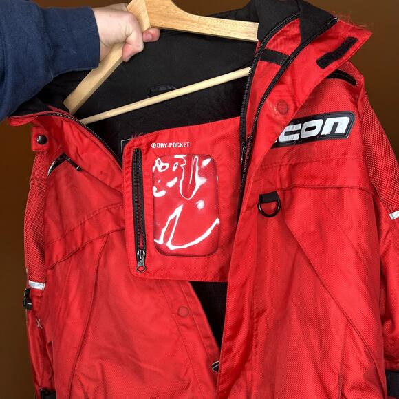 Icon Motorcycle Patrol jacket Red Medium - Picture 13 of 14